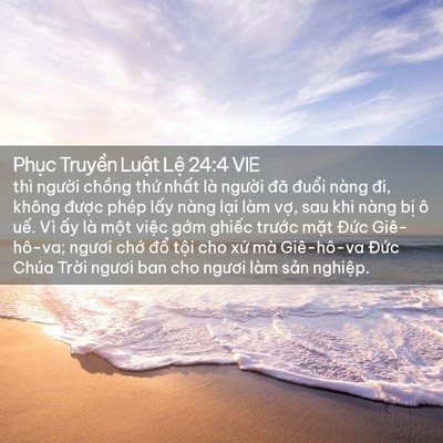 Picture 02 - Phục Truyền Luật Lệ 24:4 VIE - thì người chồng thứ nhất là người - Bible Verse Picture