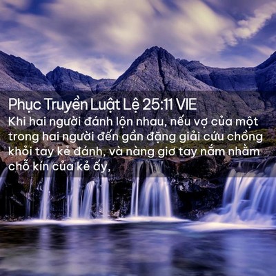 Picture 02 - Phục Truyền Luật Lệ 25:11 VIE - Khi hai người đánh lộn nhau, nếu vợ - Bible Verse Picture