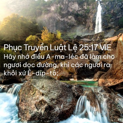 Picture 02 - Phục Truyền Luật Lệ 25:17 VIE - Hãy nhớ điều A-ma-léc đã làm cho - Bible Verse Picture