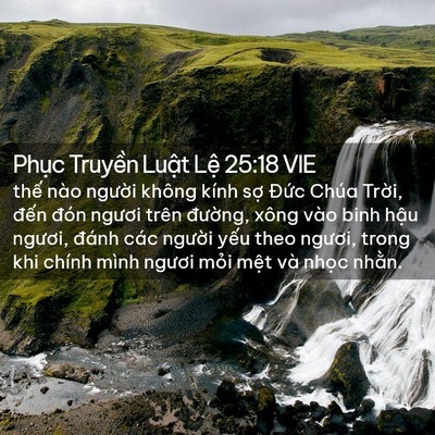 Picture 02 - Phục Truyền Luật Lệ 25:18 VIE - thế nào người không kính sợ Đức - Bible Verse Picture