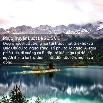 Picture 02 - Phục Truyền Luật Lệ 26:5 VIE - Đoạn, ngươi cất tiếng nói tại - Bible Verse Picture