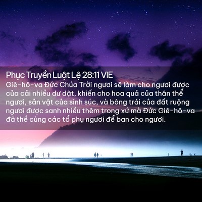 Picture 02 - Phục Truyền Luật Lệ 28:11 VIE - Giê-hô-va Đức Chúa Trời ngươi sẽ làm - Bible Verse Picture