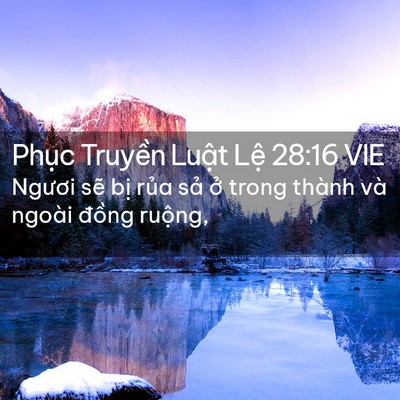 Picture 02 - Phục Truyền Luật Lệ 28:16 VIE - Ngươi sẽ bị rủa sả ở trong thành và - Bible Verse Picture