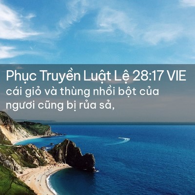 Picture 02 - Phục Truyền Luật Lệ 28:17 VIE - cái giỏ và thùng nhồi bột của ngươi - Bible Verse Picture
