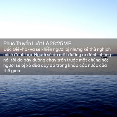 Picture 02 - Phục Truyền Luật Lệ 28:25 VIE - Đức Giê-hô-va sẽ khiến ngươi bị - Bible Verse Picture