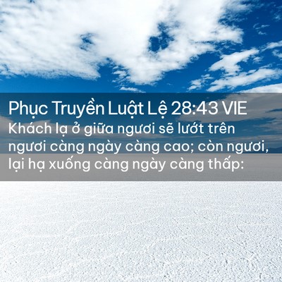 Picture 02 - Phục Truyền Luật Lệ 28:43 VIE - Khách lạ ở giữa ngươi sẽ lướt trên - Bible Verse Picture