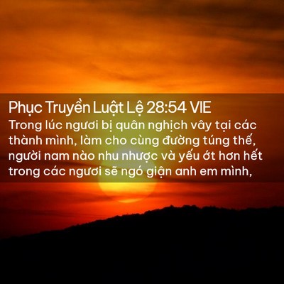 Picture 02 - Phục Truyền Luật Lệ 28:54 VIE - Trong lúc ngươi bị quân nghịch vây tại - Bible Verse Picture