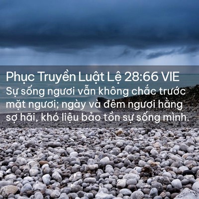 Picture 02 - Phục Truyền Luật Lệ 28:66 VIE - Sự sống ngươi vẫn không chắc trước - Bible Verse Picture