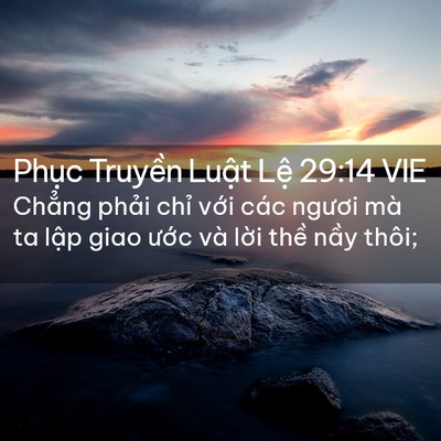 Picture 02 - Phục Truyền Luật Lệ 29:14 VIE - Chẳng phải chỉ với các ngươi mà ta - Bible Verse Picture