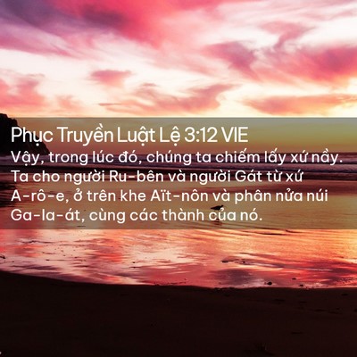Picture 02 - Phục Truyền Luật Lệ 3:12 VIE - Vậy, trong lúc đó, chúng ta chiếm lấy - Bible Verse Picture