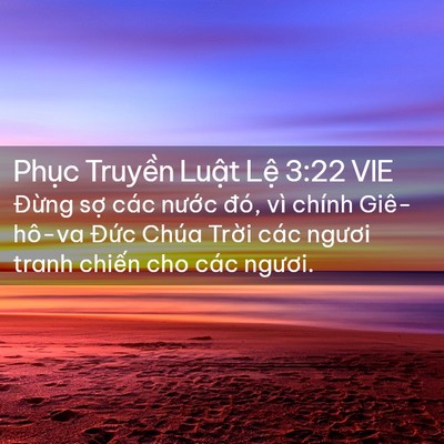 Picture 02 - Phục Truyền Luật Lệ 3:22 VIE - Đừng sợ các nước đó, vì chính - Bible Verse Picture