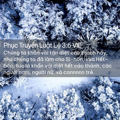 Picture 02 - Phục Truyền Luật Lệ 3:6 VIE - Chúng ta khấn vái tận diệt các thành - Bible Verse Picture