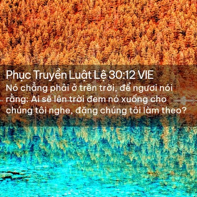 Picture 02 - Phục Truyền Luật Lệ 30:12 VIE - Nó chẳng phải ở trên trời, để - Bible Verse Picture