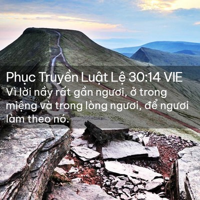 Picture 02 - Phục Truyền Luật Lệ 30:14 VIE - Vì lời nầy rất gần ngươi, ở trong - Bible Verse Picture