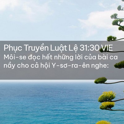 Picture 02 - Phục Truyền Luật Lệ 31:30 VIE - Môi-se đọc hết những lời của bài ca - Bible Verse Picture