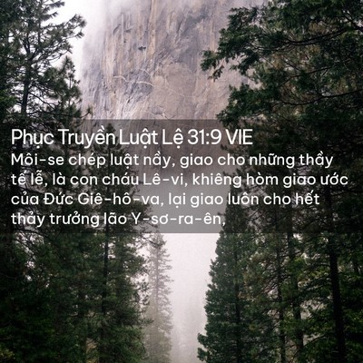 Picture 02 - Phục Truyền Luật Lệ 31:9 VIE - Môi-se chép luật nầy, giao cho những - Bible Verse Picture
