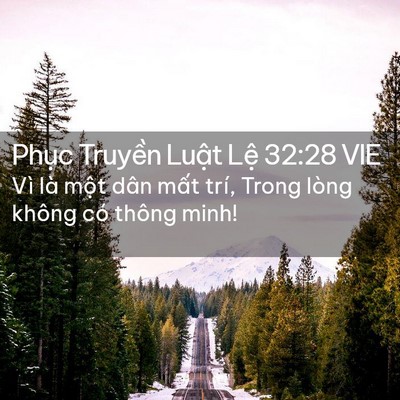 Picture 02 - Phục Truyền Luật Lệ 32:28 VIE - Vì là một dân mất trí, Trong lòng không - Bible Verse Picture