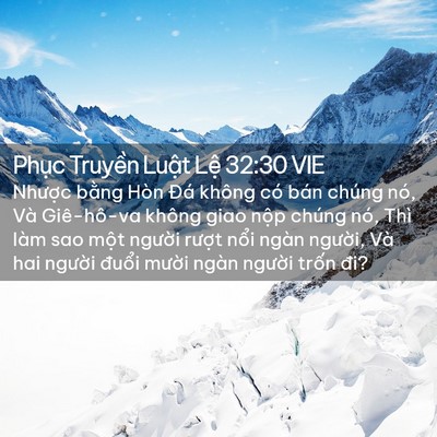 Picture 02 - Phục Truyền Luật Lệ 32:30 VIE - Nhược bằng Hòn Đá không có bán chúng - Bible Verse Picture