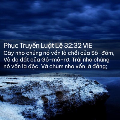 Picture 02 - Phục Truyền Luật Lệ 32:32 VIE - Cây nho chúng nó vốn là chồi của - Bible Verse Picture