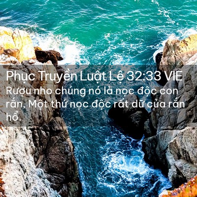Picture 02 - Phục Truyền Luật Lệ 32:33 VIE - Rượu nho chúng nó là nọc độc con - Bible Verse Picture