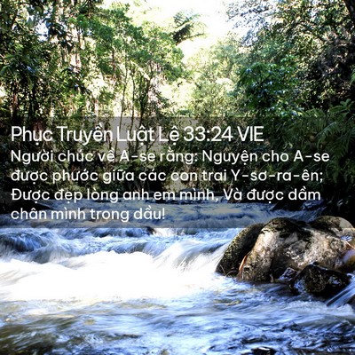 Picture 02 - Phục Truyền Luật Lệ 33:24 VIE - Người chúc về A-se rằng: Nguyện cho - Bible Verse Picture