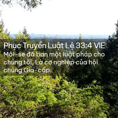 Picture 02 - Phục Truyền Luật Lệ 33:4 VIE - Môi-se đã ban một luật pháp cho chúng - Bible Verse Picture