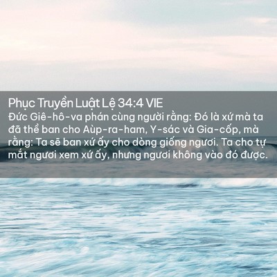 Picture 02 - Phục Truyền Luật Lệ 34:4 VIE - Đức Giê-hô-va phán cùng người rằng: - Bible Verse Picture