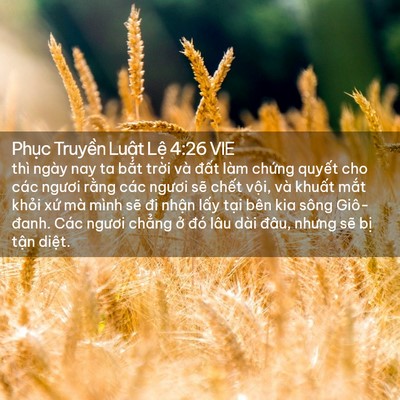 Picture 02 - Phục Truyền Luật Lệ 4:26 VIE - thì ngày nay ta bắt trời và đất làm - Bible Verse Picture
