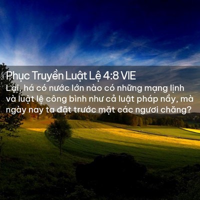 Picture 02 - Phục Truyền Luật Lệ 4:8 VIE - Lại, há có nước lớn nào có những - Bible Verse Picture