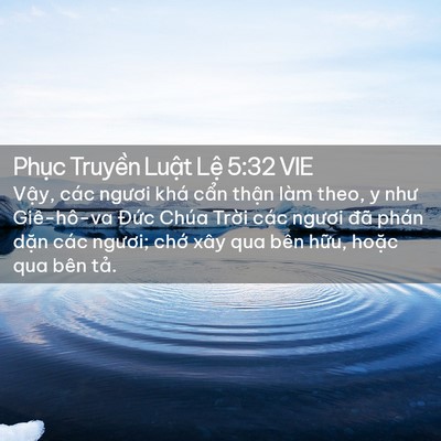Picture 02 - Phục Truyền Luật Lệ 5:32 VIE - Vậy, các ngươi khá cẩn thận làm theo, - Bible Verse Picture