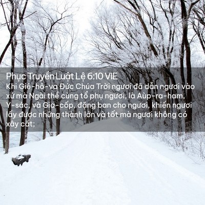 Picture 02 - Phục Truyền Luật Lệ 6:10 VIE - Khi Giê-hô-va Đức Chúa Trời ngươi đã - Bible Verse Picture