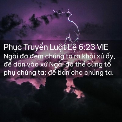 Picture 02 - Phục Truyền Luật Lệ 6:23 VIE - Ngài đã đem chúng ta ra khỏi xứ ấy, - Bible Verse Picture