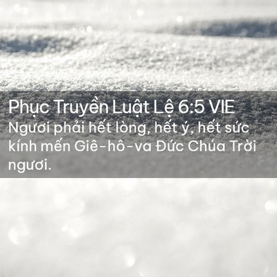 Picture 02 - Phục Truyền Luật Lệ 6:5 VIE - Ngươi phải hết lòng, hết ý, hết sức - Bible Verse Picture