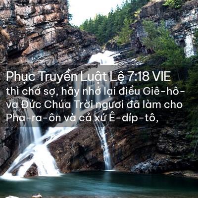 Picture 02 - Phục Truyền Luật Lệ 7:18 VIE - thì chớ sợ, hãy nhớ lại điều - Bible Verse Picture