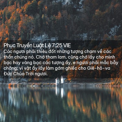 Picture 02 - Phục Truyền Luật Lệ 7:25 VIE - Các ngươi phải thiêu đốt những - Bible Verse Picture