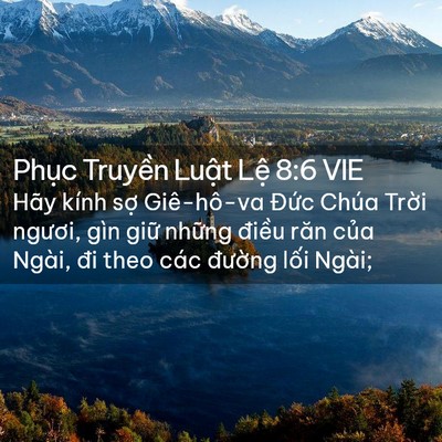 Picture 02 - Phục Truyền Luật Lệ 8:6 VIE - Hãy kính sợ Giê-hô-va Đức Chúa Trời - Bible Verse Picture