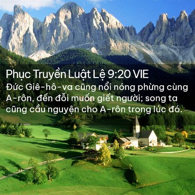 Picture 02 - Phục Truyền Luật Lệ 9:20 VIE - Đức Giê-hô-va cũng nổi nóng phừng - Bible Verse Picture