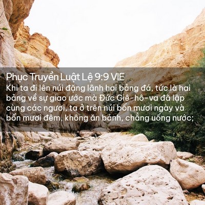 Picture 02 - Phục Truyền Luật Lệ 9:9 VIE - Khi ta đi lên núi đặng lãnh hai bảng - Bible Verse Picture
