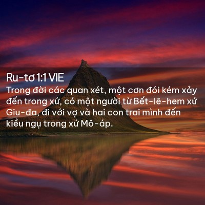 Picture 02 - Ru-tơ 1:1 VIE - Trong đời các quan xét, một cơn đói - Bible Verse Picture