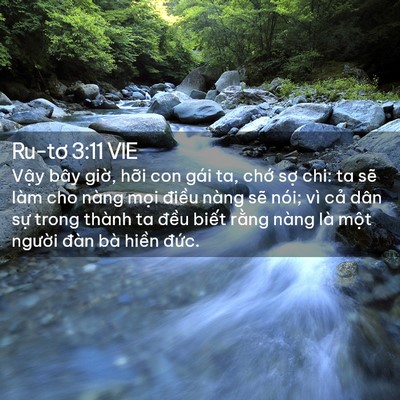 Picture 02 - Ru-tơ 3:11 VIE - Vậy bây giờ, hỡi con gái ta, chớ sợ - Bible Verse Picture