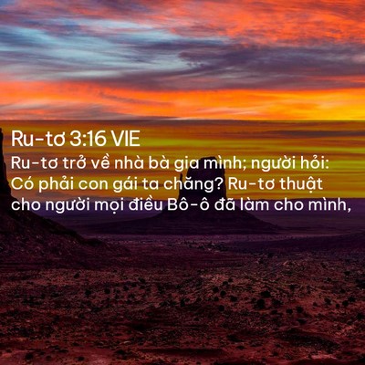 Picture 02 - Ru-tơ 3:16 VIE - Ru-tơ trở về nhà bà gia mình; người - Bible Verse Picture