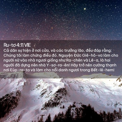Picture 02 - Ru-tơ 4:11 VIE - Cả dân sự hiện ở nơi cửa, và các - Bible Verse Picture
