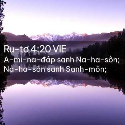 Picture 02 - Ru-tơ 4:20 VIE - A-mi-na-đáp sanh Na-ha-sôn; Na-ha-sôn sanh - Bible Verse Picture
