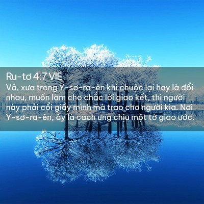 Picture 02 - Ru-tơ 4:7 VIE - Vả, xưa trong Y-sơ-ra-ên khi chuộc lại - Bible Verse Picture