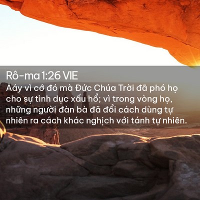 Picture 02 - Rô-ma 1:26 VIE - Aáy vì cớ đó mà Đức Chúa Trời đã - Bible Verse Picture
