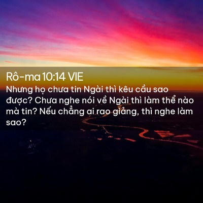 Picture 02 - Rô-ma 10:14 VIE - Nhưng họ chưa tin Ngài thì kêu cầu sao - Bible Verse Picture