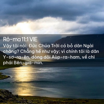 Picture 02 - Rô-ma 11:1 VIE - Vậy tôi nói: Đức Chúa Trời có bỏ - Bible Verse Picture