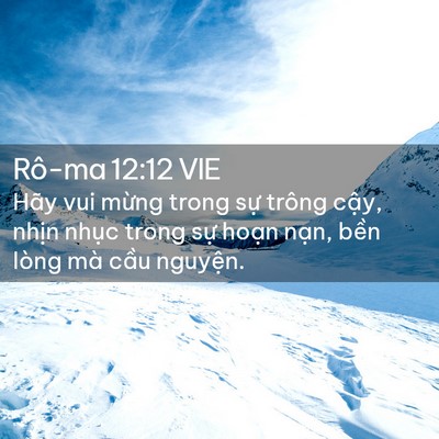 Picture 02 - Rô-ma 12:12 VIE - Hãy vui mừng trong sự trông cậy, nhịn - Bible Verse Picture