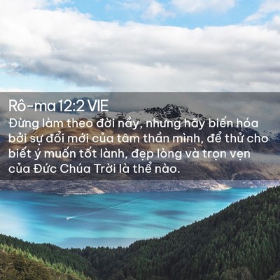 Picture 02 - Rô-ma 12:2 VIE - Đừng làm theo đời nầy, nhưng hãy - Bible Verse Picture