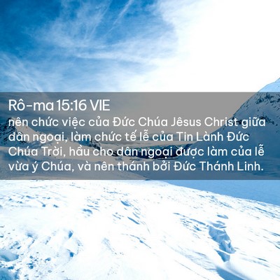 Picture 02 - Rô-ma 15:16 VIE - nên chức việc của Đức Chúa Jêsus - Bible Verse Picture